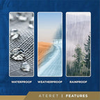 ATERET Tarp Blue Cover 40 x 60 Feet I Waterproof Plastic Poly I Tarpaulin with Metal Grommets I Great Idea Use for Roof, Camping, Patio, Canopy, Boat, Tent & Camping (40' x 60')