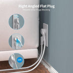 Surge Protector Power Strip Tower with 5 USB Ports and Night Light, 10FT Extension Cord with 12 AC Multiple Outlets, PASSUS Power Tower, Overload Protection for Home Office Dorm Room (2PC-White)