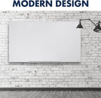 Quartet Magnetic Dry Erase Board, 48" x 36" Glass White Board for Wall, Frameless, InvisaMount, White (Q25F01IMW)
