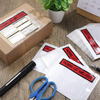 1000 Pcs Packing Slip Envelope Pouches Clear Self Adhesive Shipping Label Sleeves Waterproof Packing List Envelopes Pockets Top Loading Shipping Pouches Enclosed Bags (Red,4.5"x 5.5")