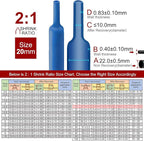 Chanzon 2:1 Ratio - 80Ft Roll - 25/32" (20mm) Heat Shrink Tubing 2:1(25M Total Length) Blue Polyolefin Sleeving Wrap Shrinking 2 to 1 1pcs