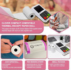 Compatible Clover Compact Countertop POS Thermal Receipt Paper 2 1/4 x 55 (20 rolls)
