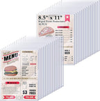 AKONEGE 30PCS 8.5" x 11" Rigid Print Protectors, Clear Hard Plastic Page Sheet Protectors, Hard Plastic Sleeves for Paper Photo Poster, Document Holder Birth Certificate Protector