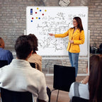 H-Qprobd 60"x48" Mobile Whiteboard Double-Sided Magnetic Dry Erase Board on Wheels - Comercial Rolling White Boards with Sturdy Stand for Home, Office & School