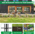 15 Panels Decorative Garden Fence, 24 in(H) X 30 ft(L) No Dig Dog Fence Outdoor for Yard, Rustproof Metal Garden Fencing Animal Barrier Border with Ground Stakes, Temporary Fencing for Patio Outdoor