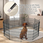 10 Panels Garden Fence Dog Fence Outdoor for Yard,32in H x 23.6ft L Rustproof Metal Fencing with Ground Stakes|No Dig Temporary Animal Proof Containment for Pets/Rabbits|Durable Patio Security Panels