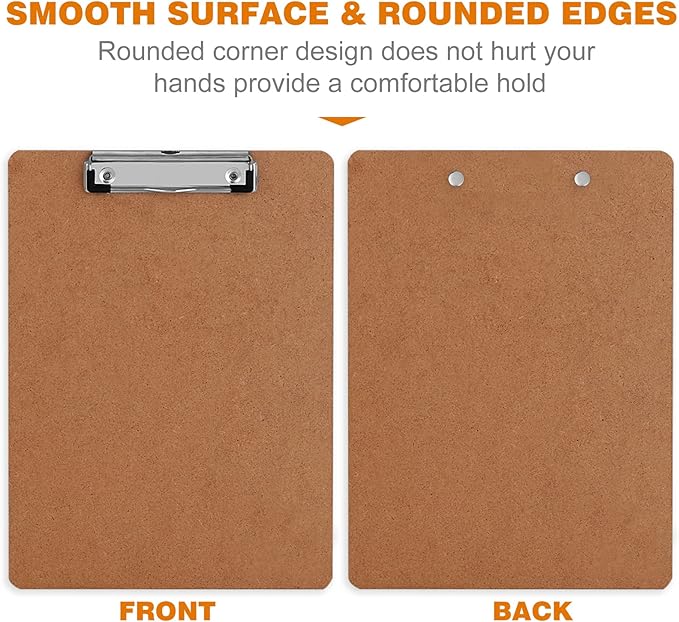 Clipboards, HERKKA 42 Pack Hardboard Office Clipboards Low Profile Clip Standard A4 Letter Size, ECO Friendly