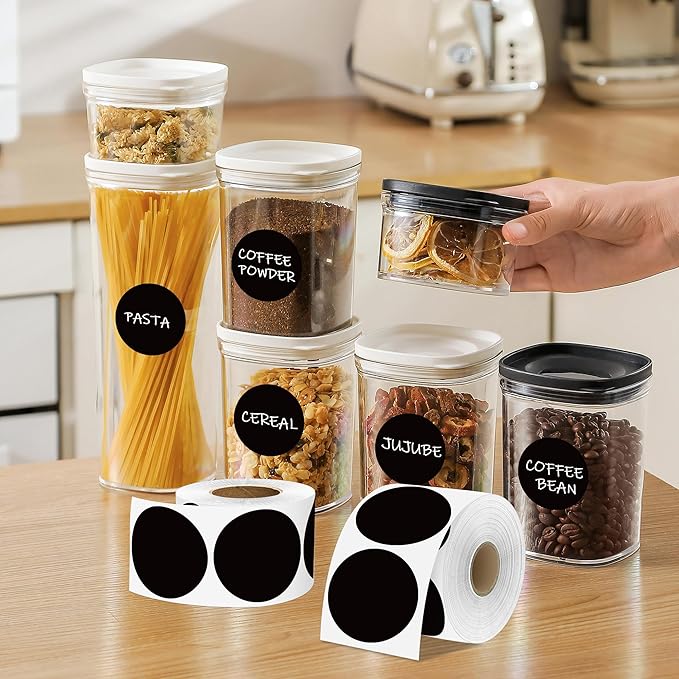 2 Inch Black Circle Stickers 500 Pcs,Permanent Color Coding Dots for Office Home Organization, File Classification,Multipurpose Labels