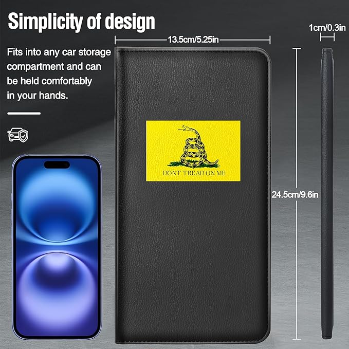 Car Insurance and Registration Card Holder | for BMW Ford Tesla Cadillac All Cars | Store Cards, ID License & Essential Documents | Premium Leather with Magnetic Closure
