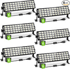 6 Pack LED Shop Lights, 100W 11000LM Plug in Garage Light with 6FT Power Cord, IP66 Waterproof Work Bench Shop Lights for Garage, Workshop, Warehouse, Outdoor, Yard, Garden