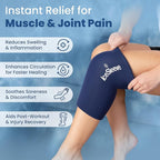 IceSleeve Elbow & Knee Ice Pack Wrap, Reusable Ice Sleeve for Arm & Leg, Flexible Gel Ice Pack for Knee Injuries, Tennis Freeze Sleeve Elbow Compression Wrap, Cold & Heat Therapy, Blue SM 1 Pack