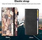 Car Registration and Insurance Holder, Leather Car Glove Box Organizer, Cool Car Accessories for ID, Driver's License Cards & Essential Document,business cards,Men&Women,Cute Cat Pattern