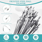 LEIFIDE 500 Pcs Metal Zip Ties 304 Stainless Steel Zip Ties Heavy Duty Self Locking 220 Pound Tensile Strength Cable Suitable for Exhaust Wrapping Fence Outdoor Workshop Canopy(9.8 Inch)