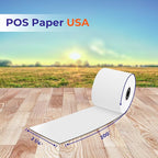 2 1/4" x 200' Thermal Paper (50 Rolls/Case) - BPA Free