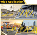 Industrial Expandable Barricade Gate, 16.4 Ft Retractable Traffic Fence with Casters, Easily Assembled Safety Barrier for Maintenance and Construction Work, Crowd and Traffic Control
