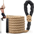 Climbing Rope Gym Workout - 10FT 15FT 20FT 25FT 30FT 35FT Heavy Duty Jute Thick Ropes for Adults Strength Training Outdoor Tree Swing Indoor Home Fitness Exercise - 1.5 Inch