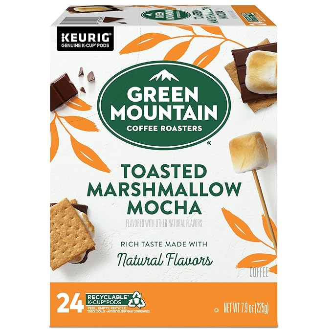 Green Mountain Coffee Roasters Toasted Marshmallow Mocha Keurig Single-Serve K-Cup Pods, Light Roast Coffee, 96 Count (4 Packs of 24)