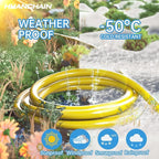 HUANCHAIN Outdoor Extension Cord 60 Foot Waterproof, 16/3 Gauge Flexible Cold-Resistant Appliance Extension Cable Outside, 10A 1250W 16AWG, 3 Prong Electric Cord Yellow, ETL