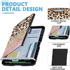Pattern Design Clipboard with Storage - Heavy Duty Legal Size Clipboard, Ideal for Teachers, Nurses, Office Workers, Contractors, and Kids - 9.5 x 14.2 Inch (Leopard Print)