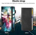 Car Registration and Insurance Holder, Leather Car Glove Box Organizer, Cool Car Accessories for ID, Driver's License Cards & Essential Document,business cards,Men&Women,Color Dragonfly