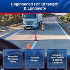 Impact Recovery - Work Zone Opposing Traffic Lane Divider - Road Signs for Work Zone Safety - Arrow Sign - Construction Safety - Traffic Control Street Signs