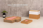 9x6x1.3 inch Small Shipping Boxes, Multi-Depth Flat Cardboard Boxes with Fragile Stickers for DVD Shipping, Packing, Moving, Storage, Brown, 25 Pack