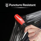 PSBM 2 Rolls 20 Inch x 1000 Feet 80 Gauge Stretch Film/Wrap with Handles, Heavy Duty Industrial Strength Clear Shrink Plastic Wrap for Moving, Packing, Shipping, Pallet Wrapping & Storage