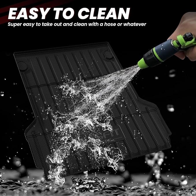 LASFIT Truck Bed Mat for Ford Maverick 2026 2025 2024 2023 2022 Hybrid & Gasoline TPE All Weather Truck Bed Liner Custom Fit Bed Mat(Not fit with Drop-in Bed Liner), 1PC Black