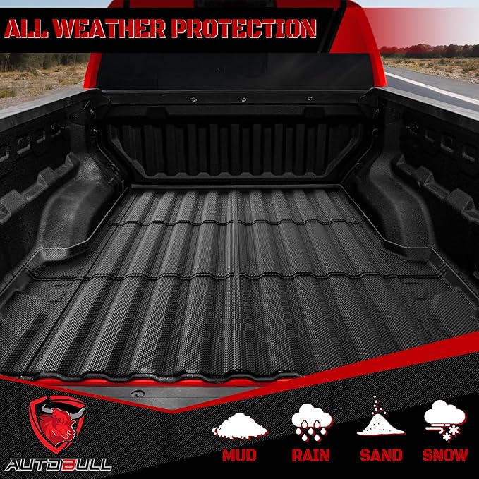 Truck Bed Mat Bed Liner Fit for Chevy Colorado/GMC Canyon 2023 2024 2025 2026 5FT Accessories, Vehicle Truck Bed Liner Custom Fit All Weather Protection TPE Pickup Car Bed Mat