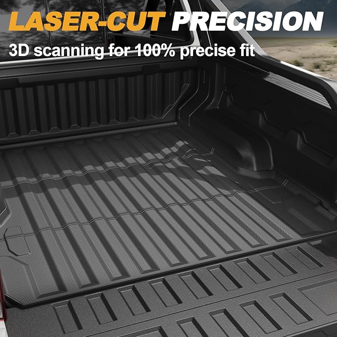 Truck Bed Mat for 2026 2025 2024 Toyota Tacoma, All Weather Truck Bed Liner for 2026 2025 Toyota Tacoma Accessories, 5FT TPE Cargo Liner Truck Mat