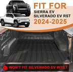 TripleAliners Truck Bed Mat Compatible with 2024 2025 2026 Chevrolet Silverado EV RST/GMC Sierra EV Denali Accessories Vehicle Perfectly Flush All Weather TPE Pickup Cargo Mat(5.9FT/70.6 inches)