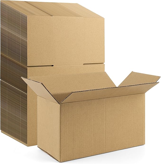 Frametory 11x6x6 Pack of 28 Corrugated Cardboard Packing Shipping Mailing Moving Carton Boxes, Brown