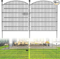 15 Panels Decorative Garden Fence with Gate - 32 in (H) x 35.4 ft (L) No Dig Dog Fence Outdoor for Yard, Rustproof Tall Garden Fencecing Panels, Animal Barrier Suitable for Yard Border, Patio