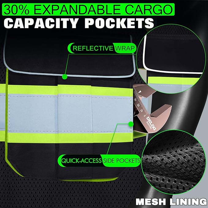 BeautyWill Custom Logo 10 Pockets Safety Vest Class2 ANSI Certified High Visibility Reflective Vest