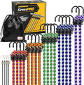 Premium Bungee Cords Heavy Duty - 22 pcs Bungee Cords with Hooks in A Storage Bag Includes 10", 18", 24", 30", 36", 48" Bungie Cord Bundle
