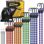 Premium Bungee Cords Heavy Duty - 22 pcs Bungee Cords with Hooks in A Storage Bag Includes 10", 18", 24", 30", 36", 48" Bungie Cord Bundle