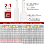Chanzon 5/16 inch (8mm) White 2:1 Shrink Tube Non-Adhesive Type G Marine Tubing 80Ft Roll 1pcs