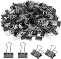 150pcs Binder Clips,0.75in Small Binder Clips Black Clips Office Supplies Black Paper Clips Paper Clamps Mini Clips for Office Home School Bussiness