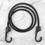 ZHOUBIN 48 Inch Black Bungee Cords with Hooks Heavy Duty, 1 Pcs