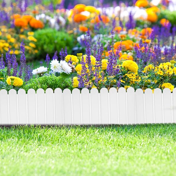 Plastic Garden Lawn Fence Temporary Border Panel for Landscape Edging and Ornamental Garden Bed Decoration