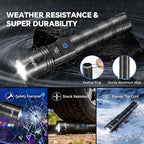 Rechargeable Flashlights 2 Pack, Super Bright Flash Light High Lumens 9900LX, 5 Modes Zoomable Linternas with LCD Digital Display, Powerful Handheld LED Flashlights for Home Emergencies Camping