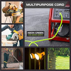 Iron Forge Cable 3 Outlet 10 Gauge Extension Cord 25 ft, 10/3 Heavy Duty Extension Cord with Multiple Plugs 3 Prong, SJTW Weatherproof Outdoor Power Cable Multi Outlets for Major Appliances