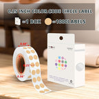 PARLAIM 1/4 Inch Round Adhesive Color-Code Dot Stickers,4000 Circle Coding Label Stickers for Office Classroom Kraft