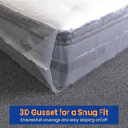 VICMORE 2-Pack Queen Mattress Bags for Moving & Storage – 4 Mil Heavy-Duty Plastic Mattress Cover, Tear-Resistant & Odorless, Reusable & Recyclable