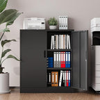 Metal Storage Cabinet, 36 Inch Tall Metal Storage Cabinet with Doors and Shelves, Pantry Cabinets for Kitchen Storage, Garage Cabinet for Living, Dining Room, Assemble Required.