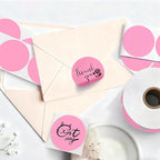 2 inch Dot Stickers Labels Circle Garage Sale Sticker 750Pcs Round Thermal Printer Stickers Printable Writable Price Labels for Yard Sale, Pink