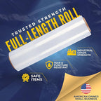 Rockin Rolls Stretch Film Wrap – 18" x 1500 FT x 55 Gauge, 1 Roll Heavy Duty Pallet Wrap, Clear Plastic Moving Wrap for Packing, Shipping, Furniture & Luggage – Durable Self-Adhering Shrink Wrap Roll