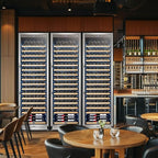 Tylza Wine Fridge 24 Inch, 189 Bottles Large Wine Cooler Refrigerator, Built-in or Freestanding Tall Wine Cooler with Upgraded Compressor, Low Noise, Fast Cooling and Intelligent Temperature Memory