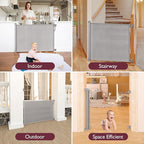 Retractable Baby Gate, Momcozy Extra Wide Mesh Baby Gates for Stairs, 33" Tall, Extends to 71" Wide, Pet Dog Gate for Doorways, Stairs, Hallways, Indoor/Outdoor