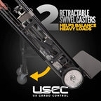 US Cargo Control Appliance Dolly with Stair Climber & Kickback Wheels (12-Pack), 1,200 LBS Capacity, Industrial Appliance Hand Truck with Single Auto Recoil Strap System, Heavy Duty Steel Hand Truck